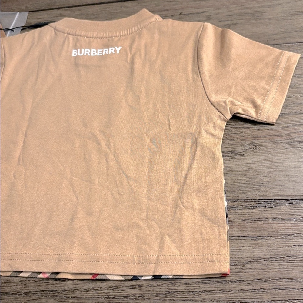 NWT [Burberry] Eli Vintage Check Plaid Cotton Short-Sleeved Shirt Toddler Sz 6M - Picture 9 of 14